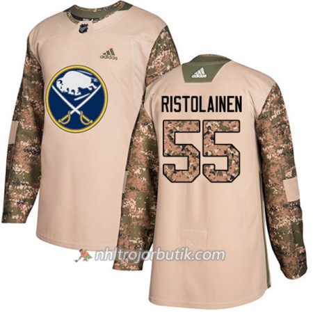 Män Ishockey Buffalo Sabres Tröja Rasmus Ristolainen 55 Adidas 2017-2018 Camo Veterans Day Practice Authentic